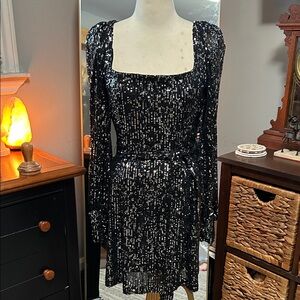 ✨ Zara Black Sequin Mini Dress – Size Small – NWT